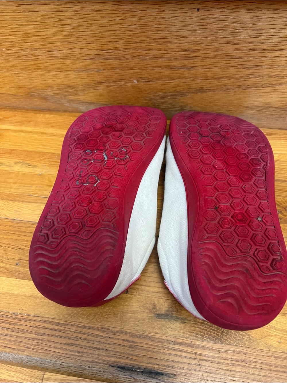 FME White and Red Low-Top Athletic Sneakers - Picture 5 of 5